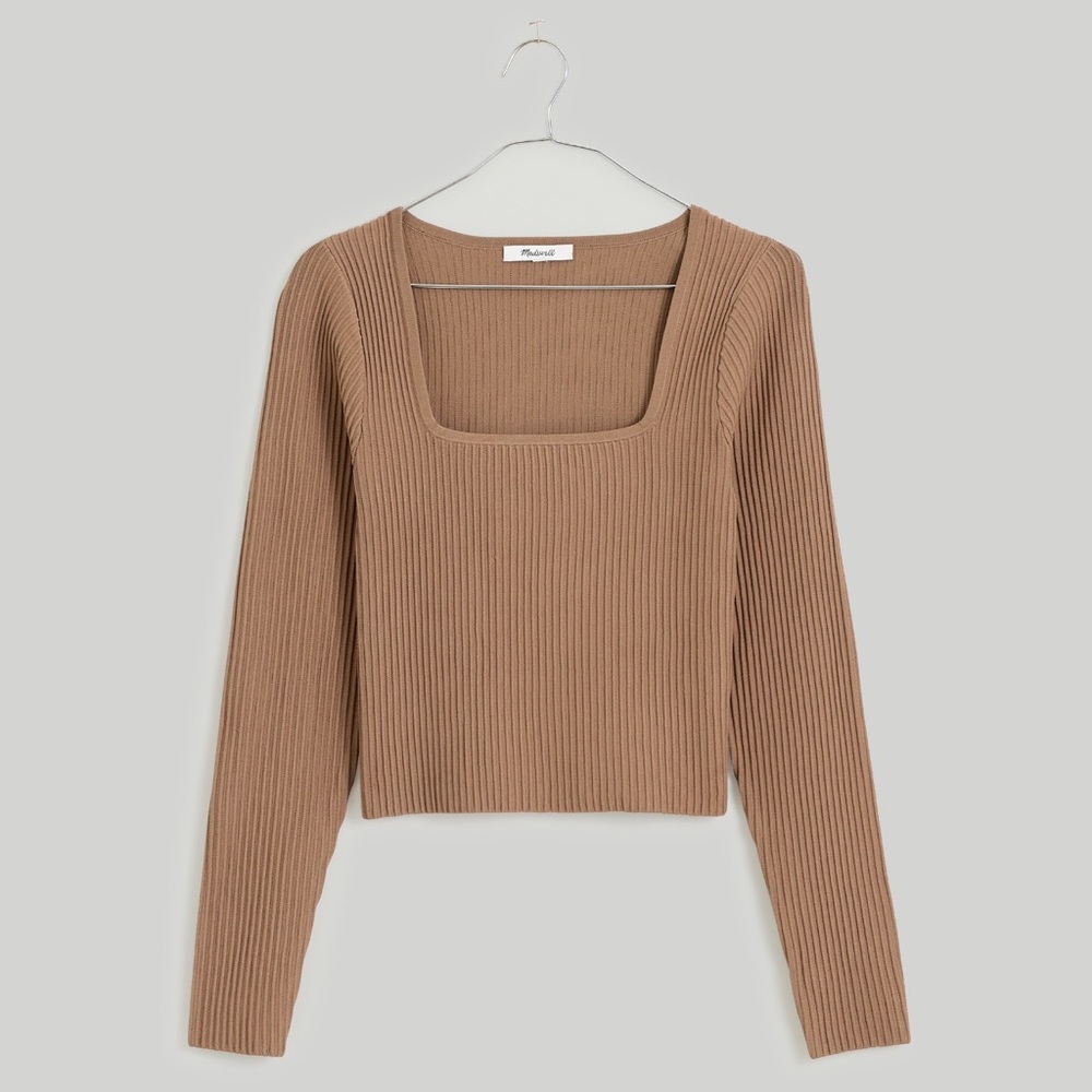 Madewell Ribbed Tan Crop Top